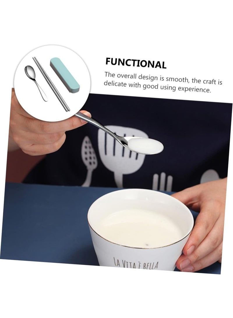 PTTIMFFM Insulated Cooler Lunch Bag with Reusable Stainless Steel Cutlery Set, Waterproof Picnic & Travel Bag and 1 Tableware Set Combo - Image 5